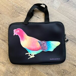 NWT iPad Sleeve - Rainbow Chicken - 12”